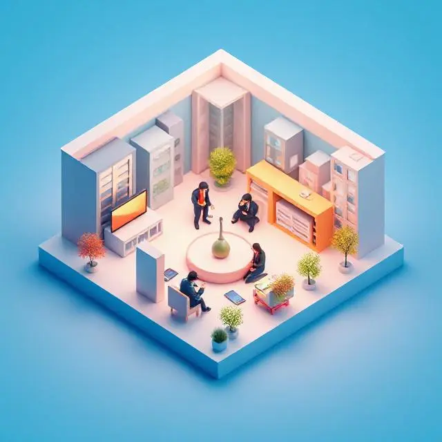 people sat round in an office.