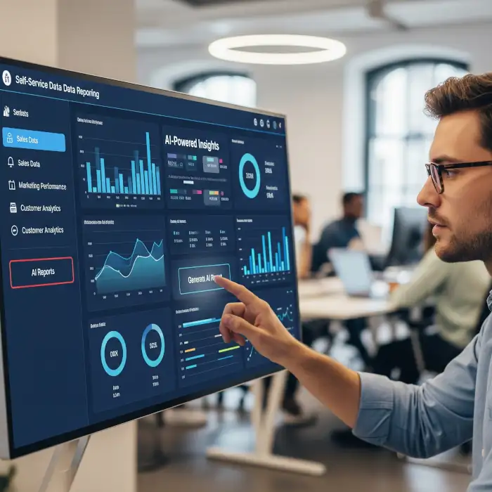 Self service data reporting for business domains